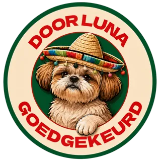 Luna, de hond en het gezicht van Luna's Toetjes Club